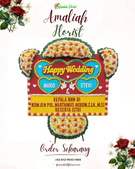 Papan Bunga Pernikahan Taban